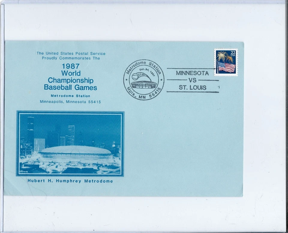 1987 World Championship Baseball Games FDC Minnesota vs St. Louis - Image 1 of 1
