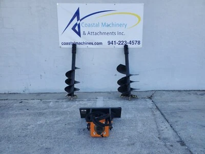 Mini Auger Post Hole Digger Attachment  12"+18" Mini Skid Steer Toro Dingo+More - Image 1 of 4