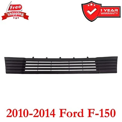 Bumper Face Bar Grille For For 2010-2014 Ford F-150 Front Textured Black Foto 1 de 4