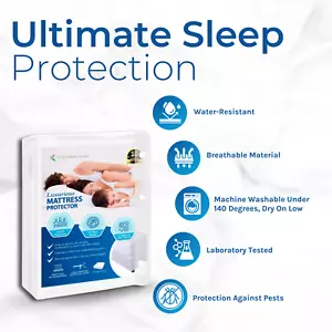 Queen size Mattress Cover, Bed Bug Proof and Water Resistant Mattress Protector - Picture 1 of 8
