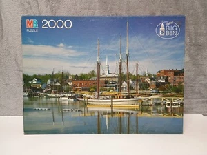 Vtg 19870Super Big Ben Puzzle 2000 Piece Camden, Maine New 36 1/4 X 26 1/2 - Picture 1 of 6