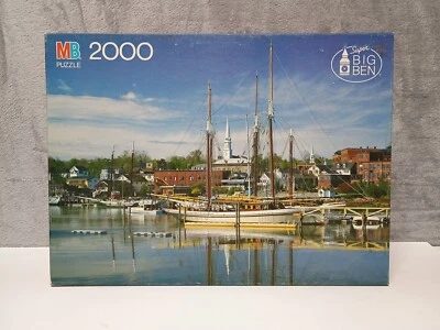 Vtg 19870Super Big Ben Puzzle 2000 Piece Camden, Maine New 36 1/4 X 26 1/2 - Image 1 of 4