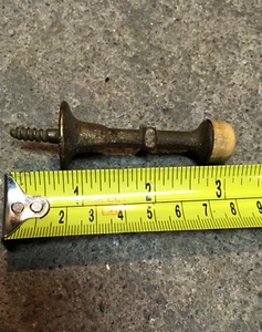 Vintage 2 1/2" Messing Türstopper Gewinde Fußleiste Gummispitze Einschraubstopper - Bild 1 von 2