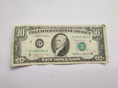 Series 1985 10 Dollar Bill Small Face Circulated Cleveland - Image 1 of 2