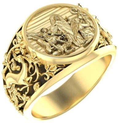 Anillo de latón San Rafael, San Gabriel y San Miguel Foto 1 de 4