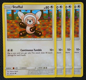 Pokemon Cards 4x Stufful 181/236 Playset Cosmic Eclipse NM/M - Picture 1 of 1