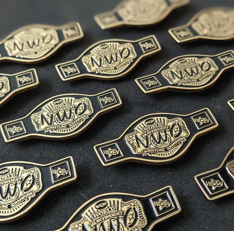 Wrestling Enamel Pin - Toy nWo Championship Belt (WWE WCW AEW) Cover