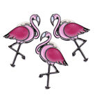  3pcs Flamingo Brooch Pin Animal Brooch Cute Flamingo Breast Pin Clothing