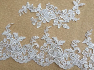 Matching Lace Applique Costume Craft Motif Embroidery Bridal Dress Edging Ribbon - Picture 1 of 5