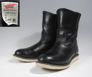 Stivali Pecos Red Wing 8169 etichetta piuma corrente cane 866 8866 2268 taglia 10E pelle - Foto 1 di 9