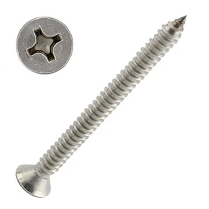 Blechschrauben Ø 3,9mm DIN 7982 Edelstahl A2 Blechschraube Senkkopf Kreuzschlitz - Bild 1 von 8