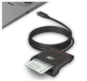 ACT – AC6020 USB C eID Kartenleser Belgien, Smartcard Reader, LED, Kompakt - Bild 1 von 6