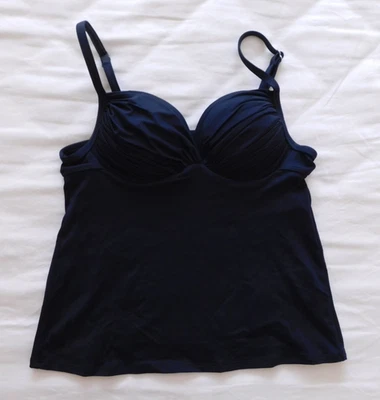 Boston Proper Mujer Talla 4 Con Aros Acolchado Negro TANKINI TOP PUSH UP Foto 1 de 4