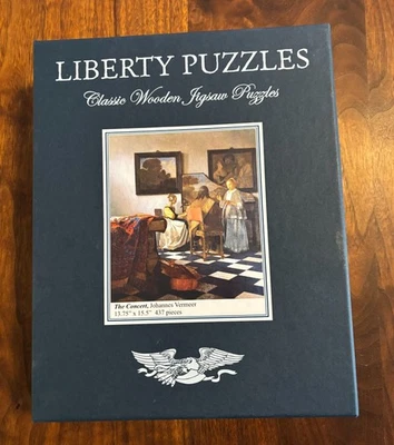 LIBERTY PUZZLE, WOODEN JIGSAW PUZZLE, "The Concert" by Vermeer. New - Image 1 of 4