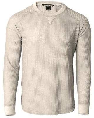 Banded Grey Cliff Waffle Long-Sleeve Oatmeal Top - Image 1 of 4