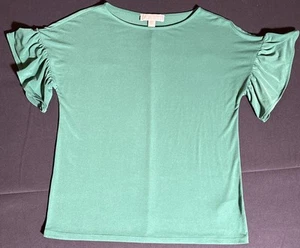 Michael Kors Damen Top Bluse Gr. XS Grün Polyestermischung - Bild 1 von 8