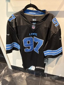 Camiseta deportiva negra Detroit Lions Aiden Hutchinson #97 cosida para adultos talla 2XL - Imagen 1 de 9