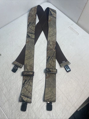 Tirantes ajustables elásticos en forma de Y para hombre clips pantalones diseño maderas duras Foto 1 de 4