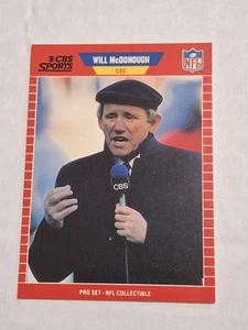 1989 WILL MCDONOUGH PRO SET ABC ANNOUNCER CARD #22 CBS SPORTS - Picture 1 of 2