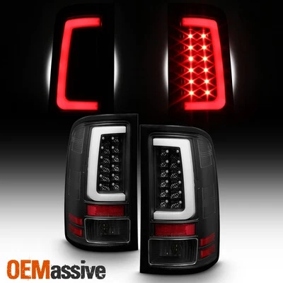 Fits 07-13 GMC Sierra 1500 | 07-14 2500HD/3500HD LED Light Tail Lights - Black - Image 1 of 4
