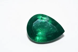 $395 7.95CT Loose Lab Created Green Doublet Emerald, Pear Cut 15.23x11.42MM - Picture 1 of 7