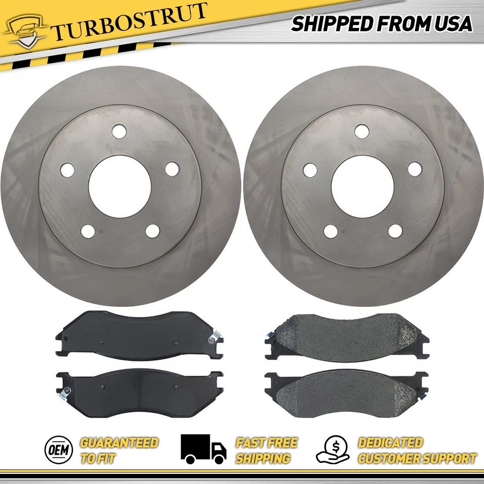 Kit de pastillas de freno rotores de freno delanteros originales para Dodge Ram 1500 2002 3,9 L Foto 1 de 1