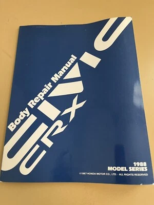 Honda Civic CRX 1988 manual de reparación de carrocería de servicio de fábrica Foto 1 de 4