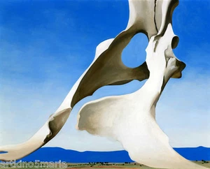 GEORGIA O'KEEFFE PELVIS WITH THE DISTANCE GICLEE PRINT FINE CANVAS - Picture 1 of 4