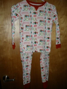 GIRLS PLACE CHRISTMAS PAJAMAS 2 PIECE SIZE 12 SANTA REINDEER LIGHTS SNOWMAN - Picture 1 of 3
