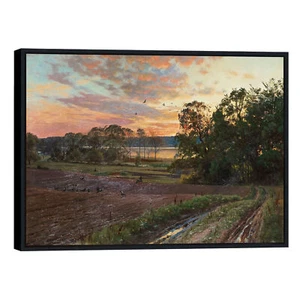 Framed Canvas Wall Art Landscape#59 by Peder Mork Monsted Home Decor 24"x32" - Picture 1 of 8