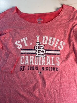St Louis Cardinals Majestic Fleece Pullover Womens Shirt Size XL Fan Favorite - Image 1 of 4