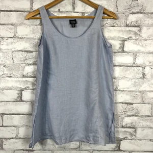 EILEEN FISHER NWOT Stretch Jersey Easy Fit Knit Jewel Neck Tank TOP SHIRT SMALL - Picture 1 of 5