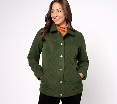 NUEVO Isaac Mizrahi Live! 1X Chaqueta Acolchada Estate con Forro Evergreen QVC 1927 Foto 1 de 4