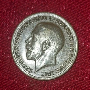 Great Britain Farthing, 1918~George V~#A-10 - Picture 1 of 3