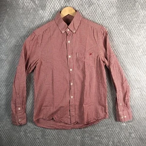 French Connection FCUK Shirt Mens M Medium Button Down Plaid Check Red Casuals - Picture 1 of 11