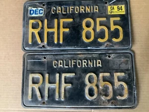 ( 2 ) - MATCHING PAIR - 1963 - CALIFORNIA - LICENSE PLATES - Picture 1 of 1