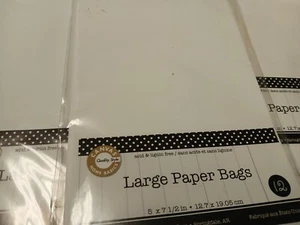 White Gift Bags for Homemade Goodies & the Such - 3 Pks of 12 Ea-5" X 7.5" - Picture 1 of 5