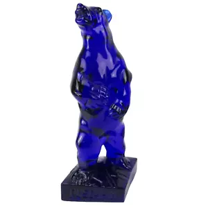 PUSCHKIN Glas Figur BÄR Werbefigur Werbung Wodka Vodka Figurine 30cm Berentzen - Bild 1 von 7