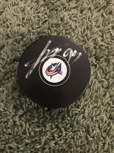 Jakub Voracek signed autographed Columbus Blue Jackets Logo Puck - Picture 1 of 2