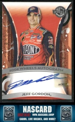 2009 Press Pass Wheels Autographs Certified Authentic Jeff Gordon On Card Auto - Image 1 of 2