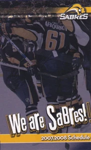 2007-08 BUFFALO SABRES HOCKEY POCKET SCHEDULE - Picture 1 of 1