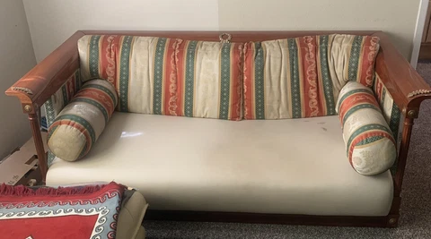 Rare Antique Couch/Sofa Wood Lacquer Cover