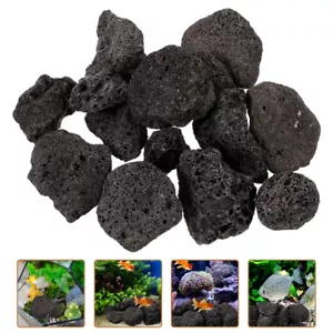 1 Pack of Fish Tank Small Natural Stones Decorations Potted - Picture 1 of 12
