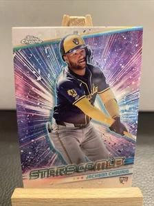 2024 Topps Update Baseball Chrome Stars Of MLB Insert Jackson Chourio RC - Picture 1 of 2