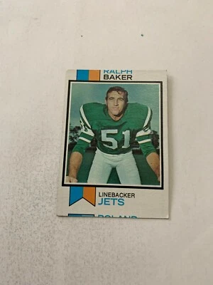 1973 New York Jets Ralph Baker 486 Topps Baseball Card - Image 1 of 2