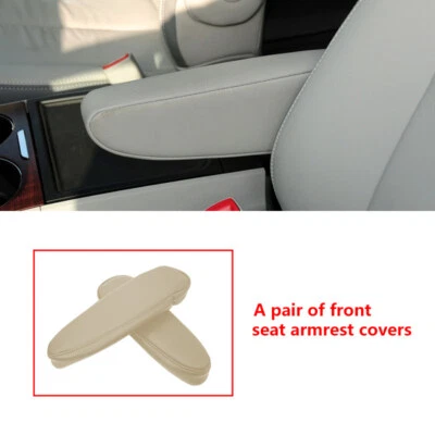 Cubierta de cuero con manija reposabrazos asiento delantero beige para Toyota Sienna 2011-2018 Foto 1 de 4