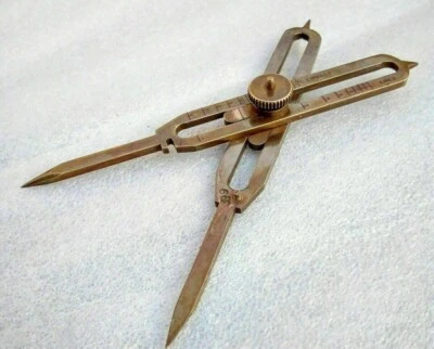 Herramienta de dibujo de latón de 6" divisor proporcional brújula instrumento científico Foto 1 de 4