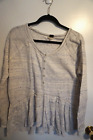 Free People Gray Variegated Long Sleeve Oversized Top Women?S Size Small