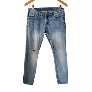 Blank NYC US Damen Gr. 28 Low Rise Skinny Jeans Light Wash Stretch Distressed - Bild 1 von 12