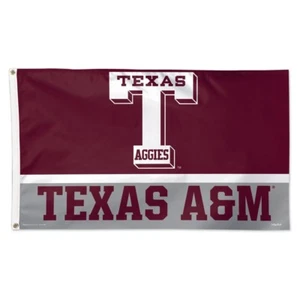 TEXAS A&M AGGIES COLLEGE VAULT 3'X5' DELUXE FLAG NEW WINCRAFT ๐ - Picture 1 of 1